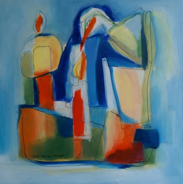 Peinture intitulée "Een nieuw begin" par Angeline Rosendaal, Œuvre d'art originale, Huile Monté sur Châssis en bois