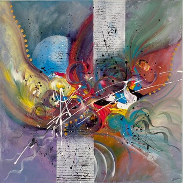 Картина под названием "Enjoy" - Angélique Louail, Подлинное произведение искусства, Акрил Установлен на Деревянная рама для…