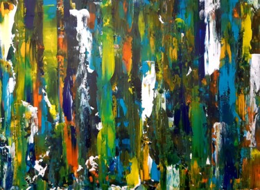 Painting titled "Pacifique" by Angelique Mouton, Original Artwork, Acrylic