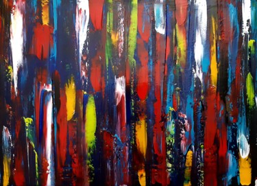 Painting titled "Pacifique 2" by Angelique Mouton, Original Artwork, Acrylic