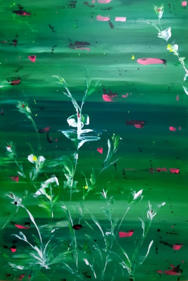 Peinture intitulée "Fleurs" par Angelique Mouton, Œuvre d'art originale, Acrylique