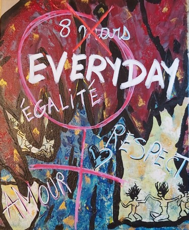 Painting titled "Everyday" by Angélique Pécriaux, Original Artwork, Acrylic