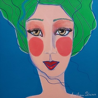 Painting titled "Clémentine" by Angélique Pécriaux, Original Artwork, Acrylic