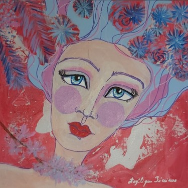 Peinture intitulée "Série la vie en ros…" par Angélique Pécriaux, Œuvre d'art originale, Acrylique
