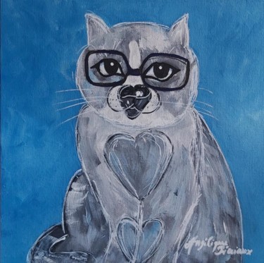 绘画 标题为“Mon petit chat” 由Angélique Pécriaux, 原创艺术品, 丙烯
