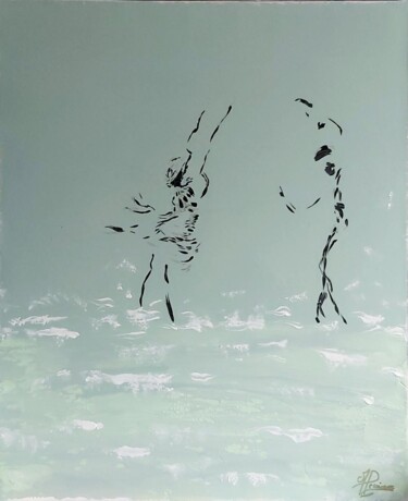 Peinture intitulée "Cerf-volant" par Angélique Pécriaux, Œuvre d'art originale, Acrylique