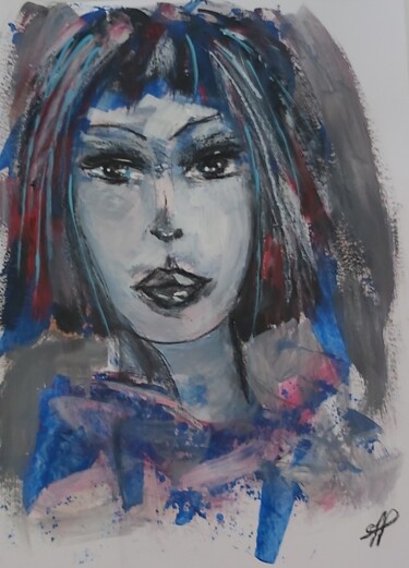 Peinture intitulée "Lisa" par Angélique Pécriaux, Œuvre d'art originale, Acrylique