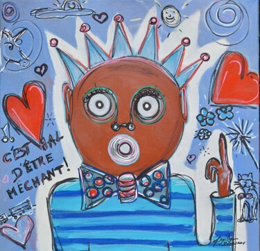 Pintura titulada "C'est mal d'être mé…" por Angélique Pécriaux, Obra de arte original, Acrílico Montado en Bastidor de camil…