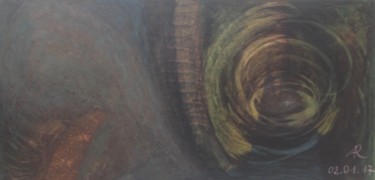 Peinture intitulée "Le tourbillon de lu…" par Angélique Rouxel, Œuvre d'art originale, Gouache