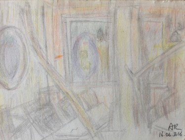 Drawing titled "A l'intérieur du Ka…" by Angélique Rouxel, Original Artwork