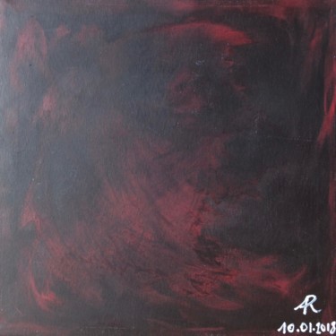 Peinture intitulée "Le rouge & noir" par Angélique Rouxel, Œuvre d'art originale, Acrylique
