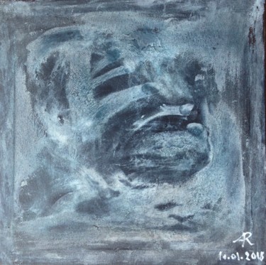 Картина под названием "Le bleu & noir" - Angélique Rouxel, Подлинное произведение искусства, Акрил