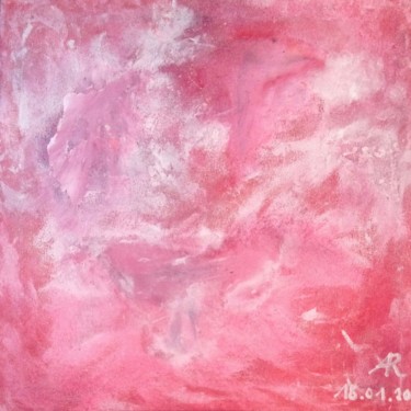 Painting titled "Le rose & blanc" by Angélique Rouxel, Original Artwork, Acrylic