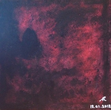 Peinture intitulée "Le rose & noir" par Angélique Rouxel, Œuvre d'art originale, Acrylique