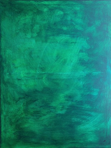 Painting titled "Vert c Vert" by Angélique Rouxel, Original Artwork, Acrylic