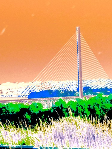 Digital Arts titled "Le pont d'Iroise" by Angélique Rouxel, Original Artwork