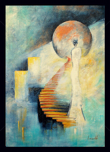 Chemin de vie Peinture intitulée "Chemin de vie" par Cathy Angelli, Œuvre d'art originale, Acrylique Monté sur Châssis