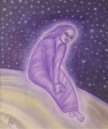 Картина под названием "Angel soul" - Angella Shmidthen, Подлинное произведение искусства, Масло Установлен на Деревянная рам…