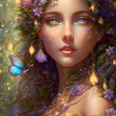 Digital Arts titled "the young fairy" by Angelo Arcamone, Original Artwork, AI generated image