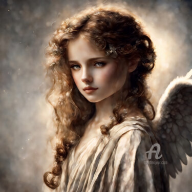 Digital Arts titled "little woman angel" by Angelo Arcamone, Original Artwork, AI generated image