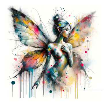 Arte digital titulada "Fairy in Love" por Angelo Arcamone, Obra de arte original, Imagen generada por IA