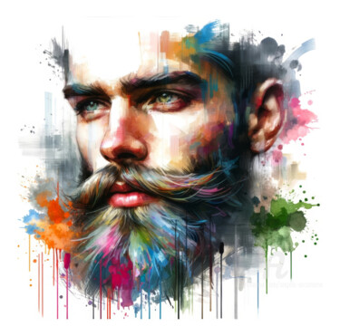 Digital Arts titled "abstract portrait o…" by Angelo Arcamone, Original Artwork, AI generated image