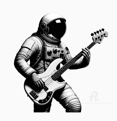 Digital Arts με τίτλο "The Astronaut Bassi…" από Angelo Arcamone, Αυθεντικά έργα τέχνης, Εικόνα που δημιουργήθηκε με AI