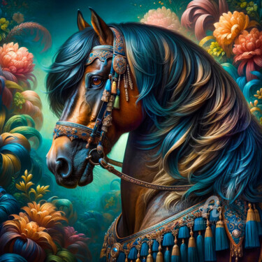 Artes digitais intitulada "horse" por Angelo Arcamone, Obras de arte originais, Imagem gerada por IA