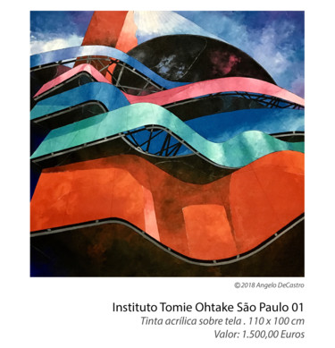 Painting titled "Instituto Tomie Oht…" by Angelo G Moraes De Castro, Original Artwork, Acrylic