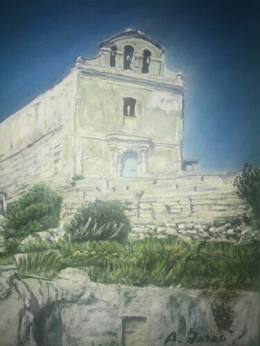 Painting titled "Chiesa di Pompei a…" by Angelo Faraci, Original Artwork, Acrylic