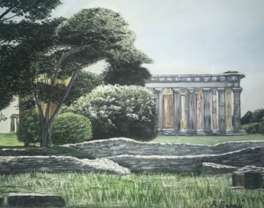 Pittura intitolato "Tempio greco" da Angelo Faraci, Opera d'arte originale, Acrilico