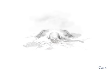 Digitale Kunst getiteld "Lonely White 2" door Angelo Kerelov, Origineel Kunstwerk, Digitaal Schilderwerk