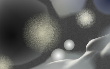 Цифровое искусство под названием "Etude with Balls 1" - Angelo Kerelov, Подлинное произведение искусства, 2D Цифровая Работа