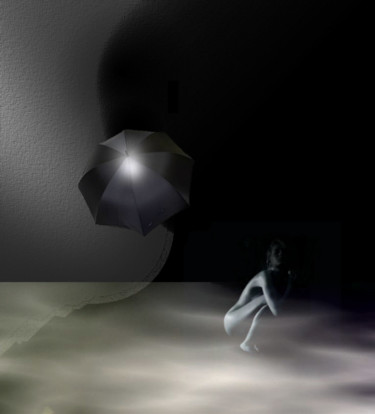 Digital Arts titled "Lost Umbrella 3" by Angelo Kerelov, Original Artwork, Digital Painting