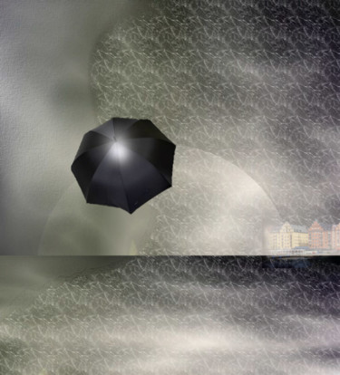 Lost Umbrella 1 Digital Arts titled "Lost Umbrella 1" by Angelo Kerelov, Original Art, Digital Painting