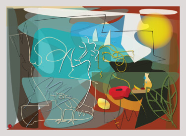 Картина под названием "Daydream 3" - Angelo Makula, Подлинное произведение искусства, Акрил