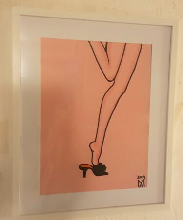 Painting titled "Le gambe" by Angelo Marzullo, Original Artwork, Acrylic Mounted on Wood Stretcher frame