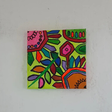 Painting titled "Felicita in momenti…" by Angelo Marzullo, Original Artwork, Acrylic Mounted on Wood Panel