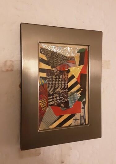 Collages titled "Sotto occhio benevo…" by Angelo Marzullo, Original Artwork, Collages Mounted on Wood Stretcher frame