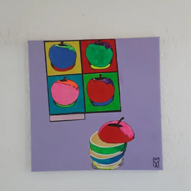 Pittura intitolato "Le mele di biancane…" da Angelo Marzullo, Opera d'arte originale, Acrilico Montato su Telaio per barella…