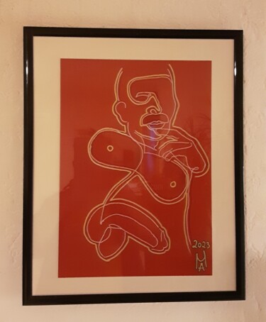 Painting titled "Pronto per l uso." by Angelo Marzullo, Original Artwork, Marker