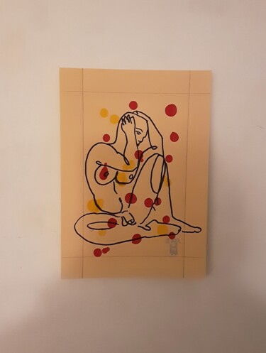 Painting titled "Ich habe die Nase v…" by Angelo Marzullo, Original Artwork, Marker