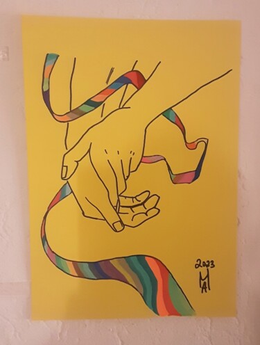 Painting titled "Gay pride." by Angelo Marzullo, Original Artwork, Acrylic
