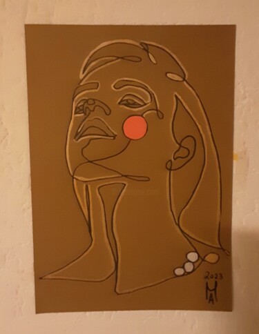 Painting titled "La signora" by Angelo Marzullo, Original Artwork, Acrylic