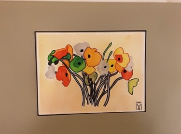 Painting titled "Dotterblumen." by Angelo Marzullo, Original Artwork, Watercolor