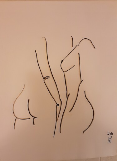 Painting titled "Le amiche." by Angelo Marzullo, Original Artwork, Acrylic