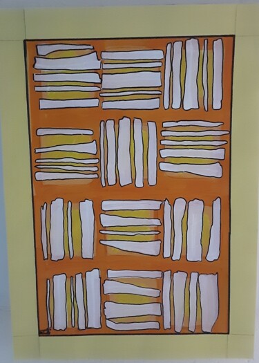 Malerei mit dem Titel "Knochen funde." von Angelo Marzullo, Original-Kunstwerk, Acryl
