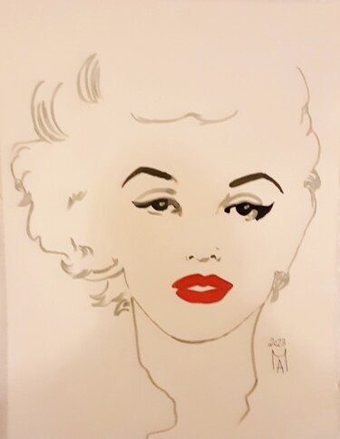 제목이 "Marilyn"인 미술작품 Angelo Marzullo로, 원작, 아크릴