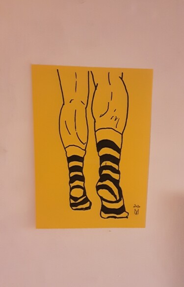 Painting titled "Le calzette." by Angelo Marzullo, Original Artwork, Marker
