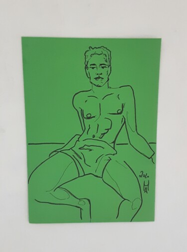 Malerei mit dem Titel "Verde speranza." von Angelo Marzullo, Original-Kunstwerk, Marker